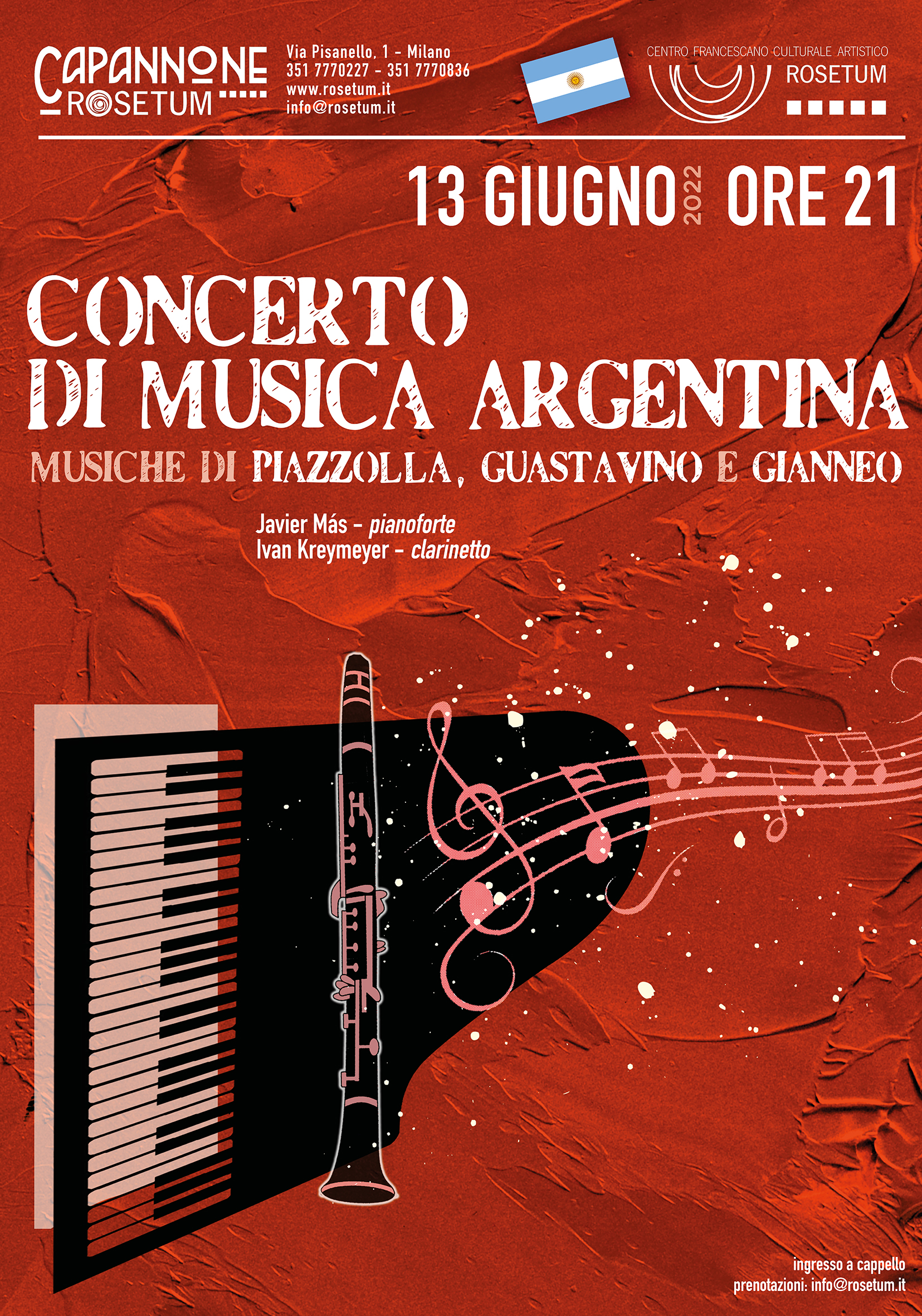 concerto musica argentina. musiche di Piazzolla, Gustavino e Gianneo